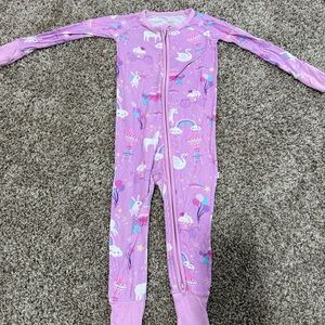 Kids Purple One Piece Pajamas little Sleepies zippy